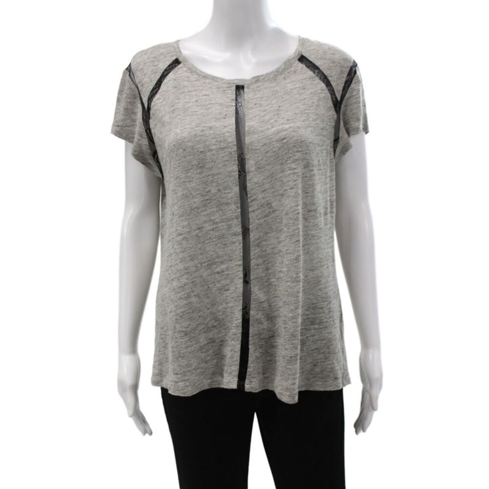 Generation Love Womens Basic Gray Short Sleeve T Shirt Round Neck Size M